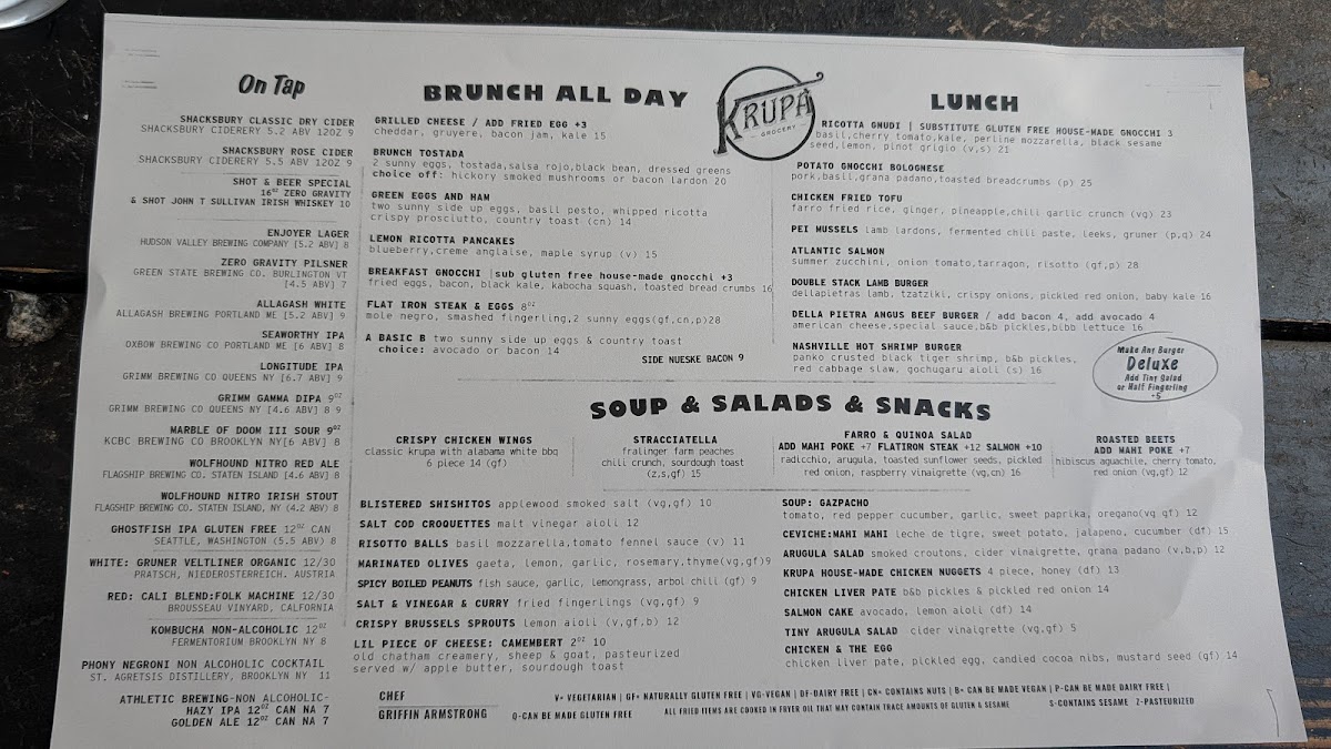 Krupa Grocery Menu - Image 4